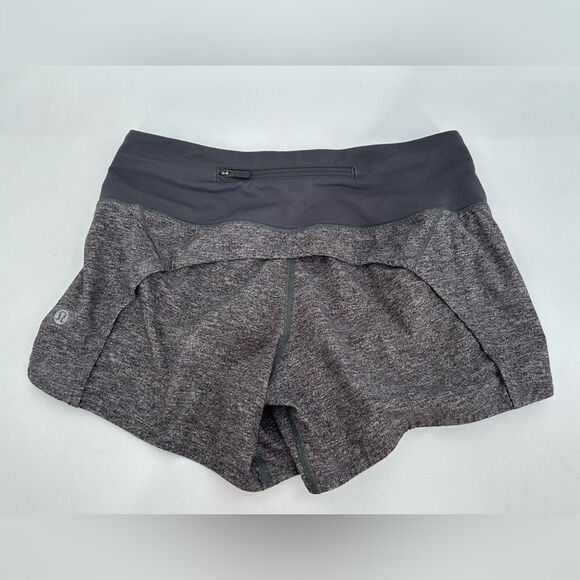 Lululemon Run Times Short II *4" Heather Lux Multi Black / Black (First Release) - Picture 5 of 8